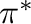 $\pi^*$